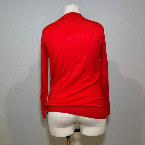 Halogen bright red cardigan, size small - Picture 4 of 7